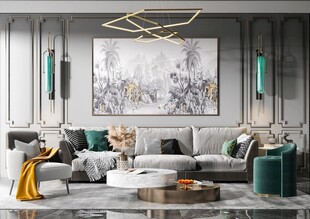 客厅美式简约风格大豪宅装修饰品