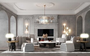 客厅美式简约风格大豪宅装修饰品