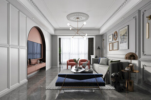 客厅美式简约风格大豪宅装修饰品