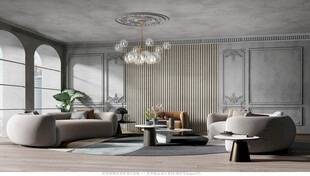 客厅美式简约风格大豪宅装修饰品