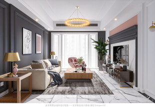 客厅美式简约风格大豪宅装修饰品