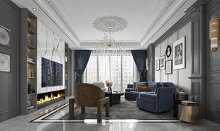 客厅美式简约风格大豪宅装修饰品