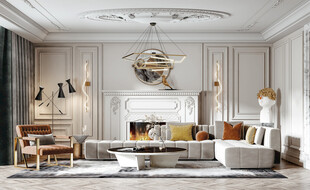 客厅美式简约风格大豪宅装修饰品