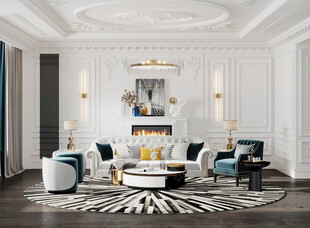 客厅美式简约风格大豪宅装修饰品