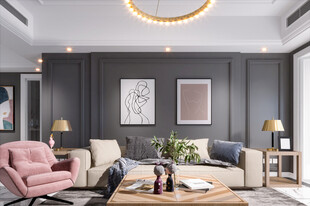 客厅美式简约风格大豪宅装修饰品