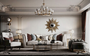 客厅美式简约风格大豪宅装修饰品