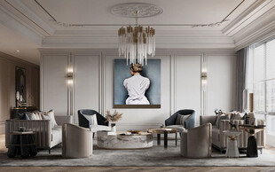 客厅美式简约风格大豪宅装修饰品