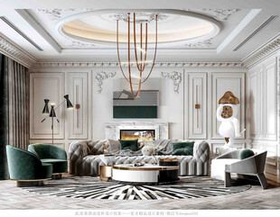客厅美式简约风格大豪宅装修饰品