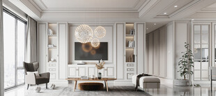 客厅美式简约风格大豪宅装修饰品