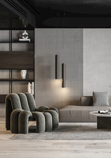 现代简约高级感新中式复古风客厅