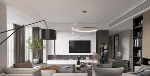 现代简约高级感新中式复古风客厅