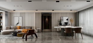 现代简约高级感新中式复古风客厅