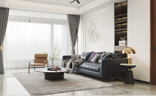 现代简约高级感新中式复古风客厅