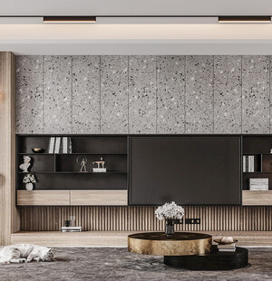 现代简约高级感新中式复古风客厅