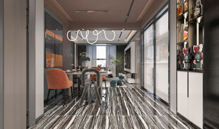 现代简约高级感新中式复古风客厅