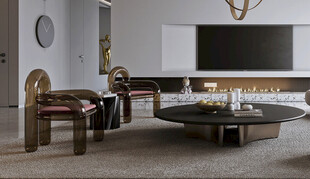 现代简约高级感新中式复古风客厅