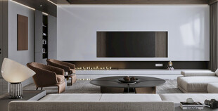 现代简约高级感新中式复古风客厅