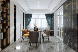 现代简约高级感新中式复古风客厅