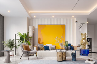 现代简约高级感新中式复古风客厅