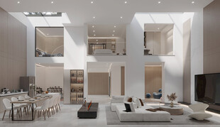 现代简约高级感新中式复古风客厅