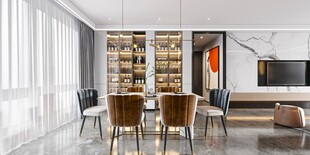 现代简约高级感新中式复古风客厅