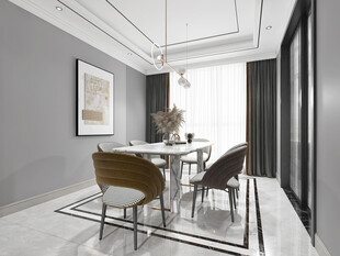 现代简约高级感新中式复古风客厅