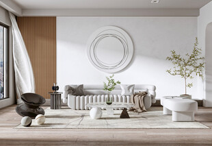 现代简约高级感新中式复古风客厅