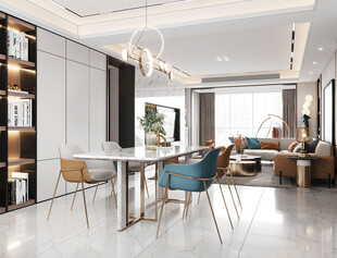 现代简约高级感新中式复古风客厅