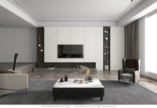 现代简约高级感新中式复古风客厅