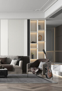 现代简约高级感新中式复古风客厅