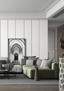 现代简约高级感新中式复古风客厅