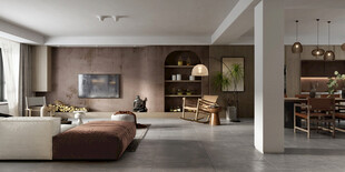 现代简约高级感新中式复古风客厅