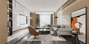 现代简约高级感新中式复古风客厅