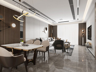 现代简约高级感新中式复古风客厅