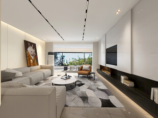 现代简约高级感新中式复古风客厅