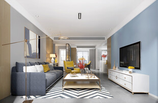 现代简约高级感新中式复古风客厅