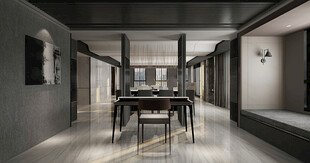 现代简约高级感新中式复古风客厅