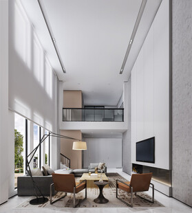 现代简约高级感新中式复古风客厅