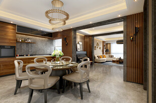 现代简约高级感新中式复古风客厅