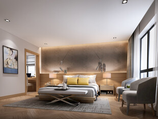 现代简约高级感新中式复古风客厅