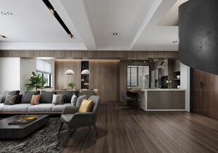 现代简约高级感新中式复古风客厅