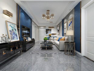 现代简约高级感新中式复古风客厅