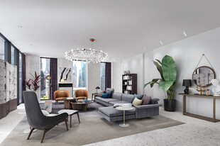 现代简约高级感新中式复古风客厅