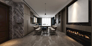 现代简约高级感新中式复古风客厅