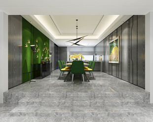 现代简约高级感新中式复古风客厅