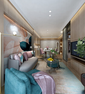 现代简约高级感新中式复古风客厅