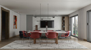 现代简约高级感新中式复古风客厅