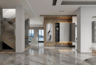 现代简约高级感新中式复古风客厅