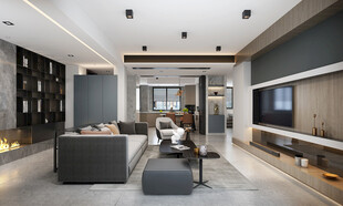 现代简约高级感新中式复古风客厅