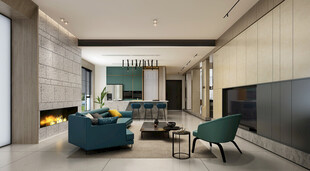 现代简约高级感新中式复古风客厅